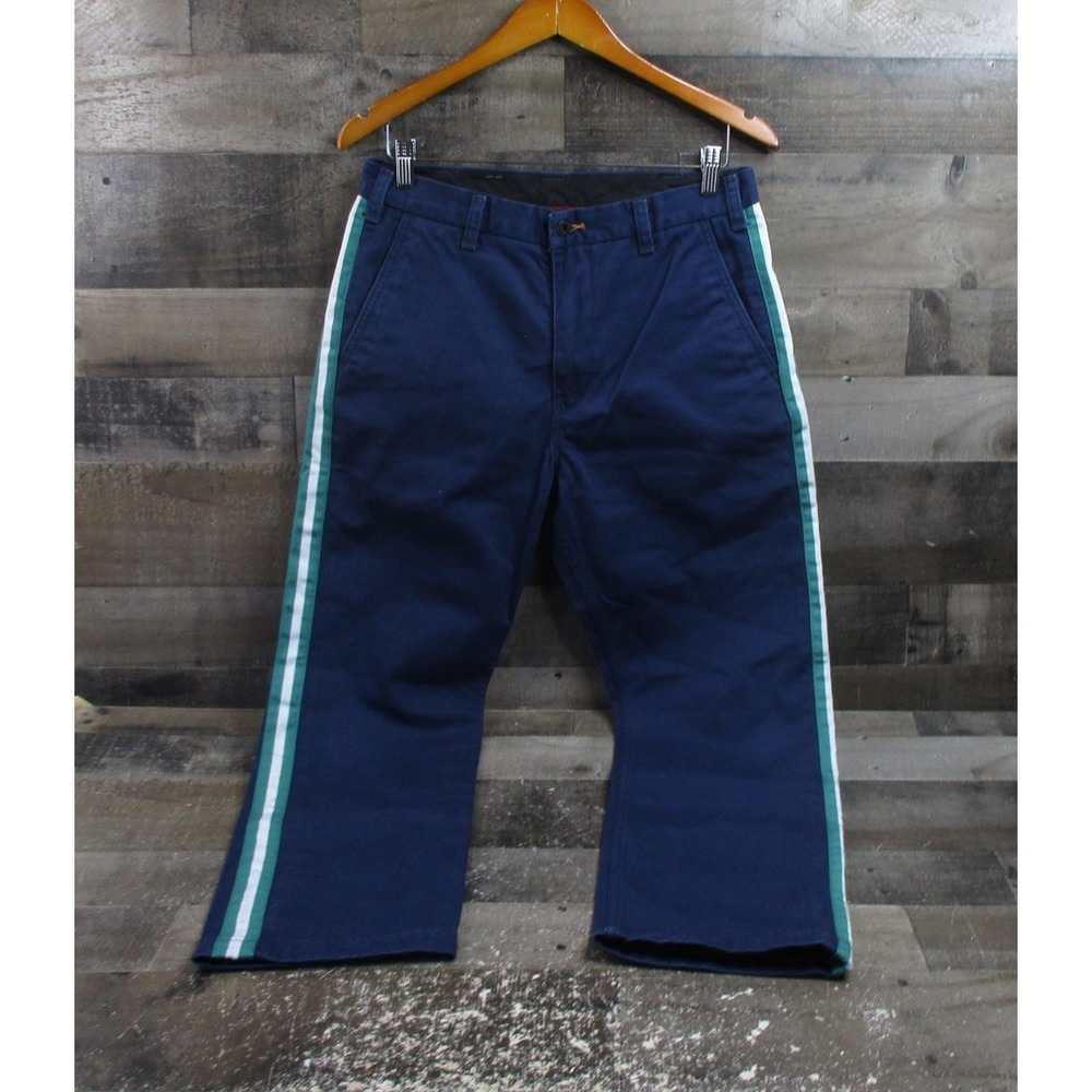 Levis Skateboarding Pants Mens 31x30 Navy Blue Side Stripe Chino 95588-0024